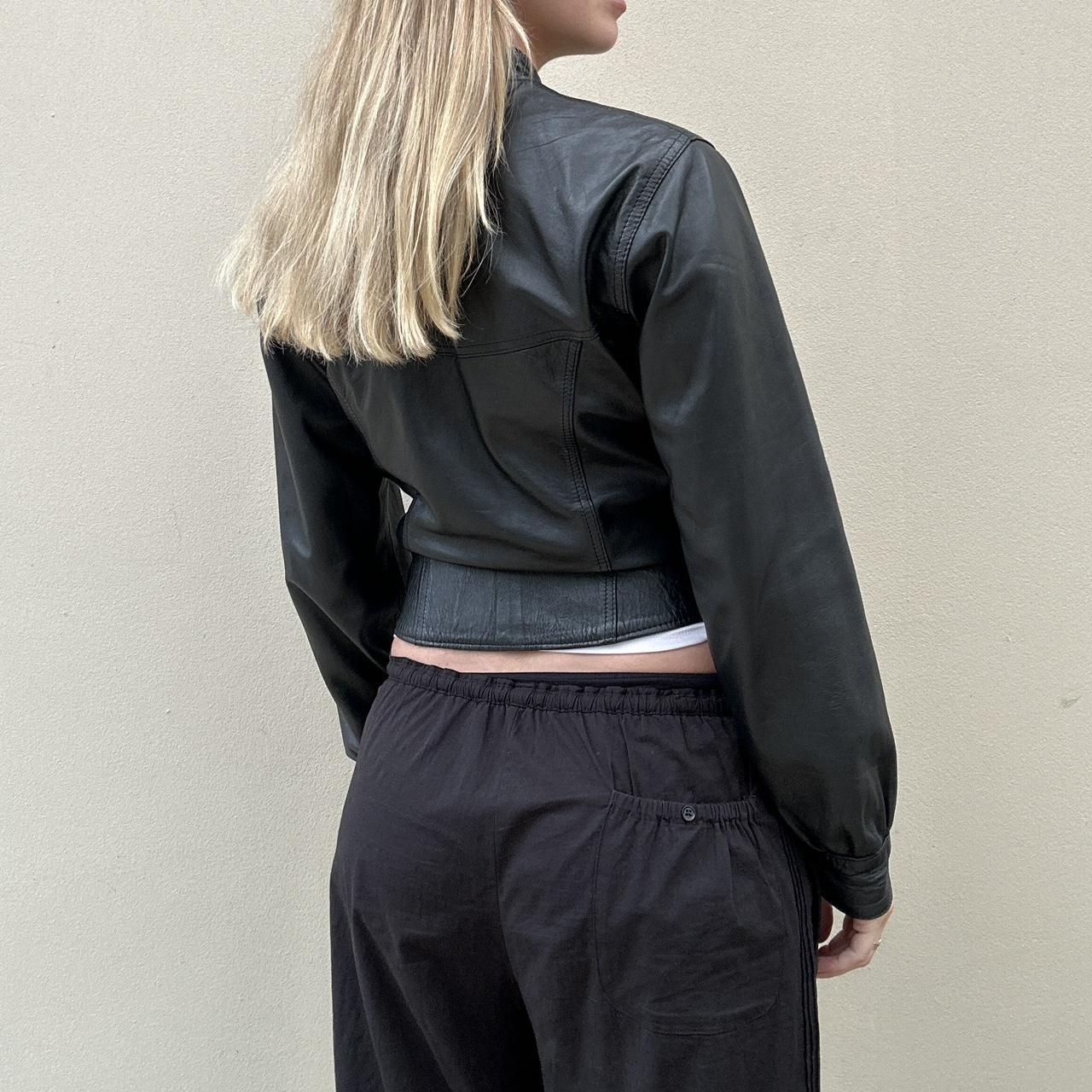 Vintage 00s black leather jacket