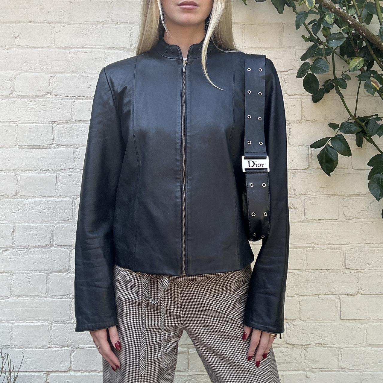 Vintage 00s black leather jacket