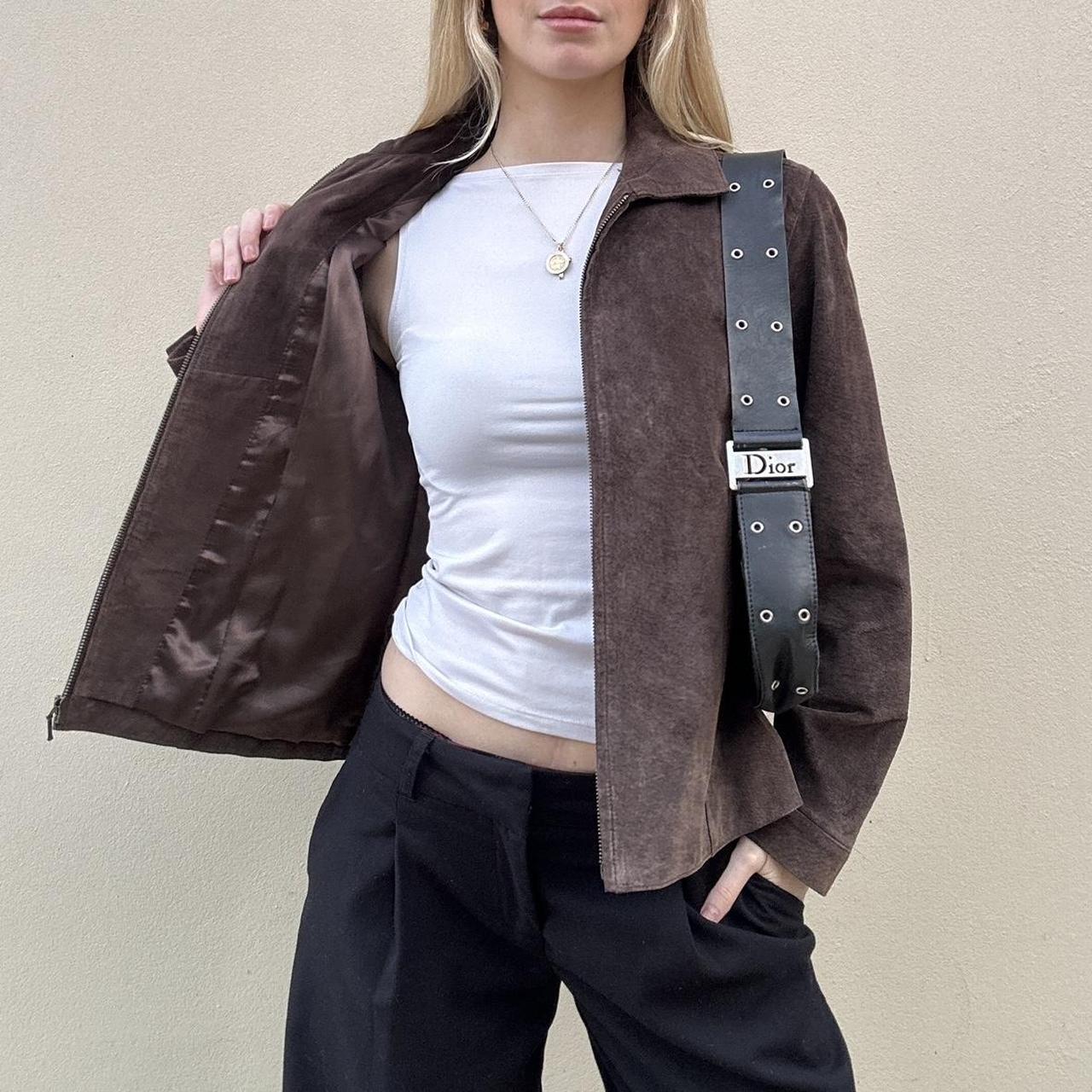 Vintage 90s brown suede jacket