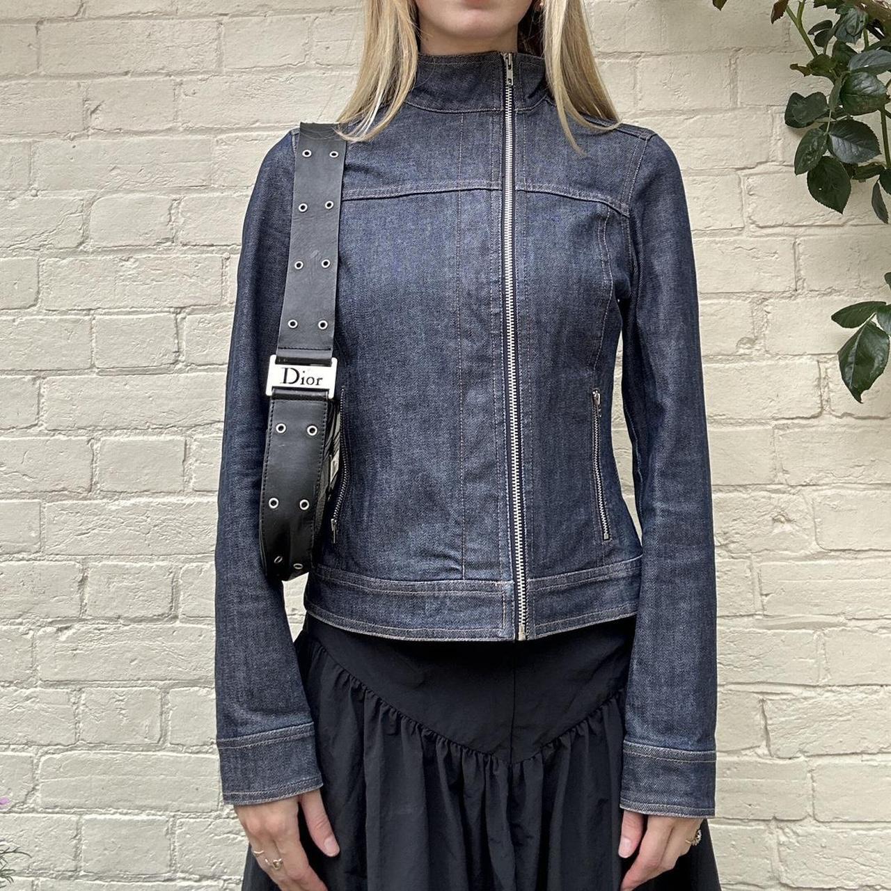 Vintage FCUK denim asymmetric jacket