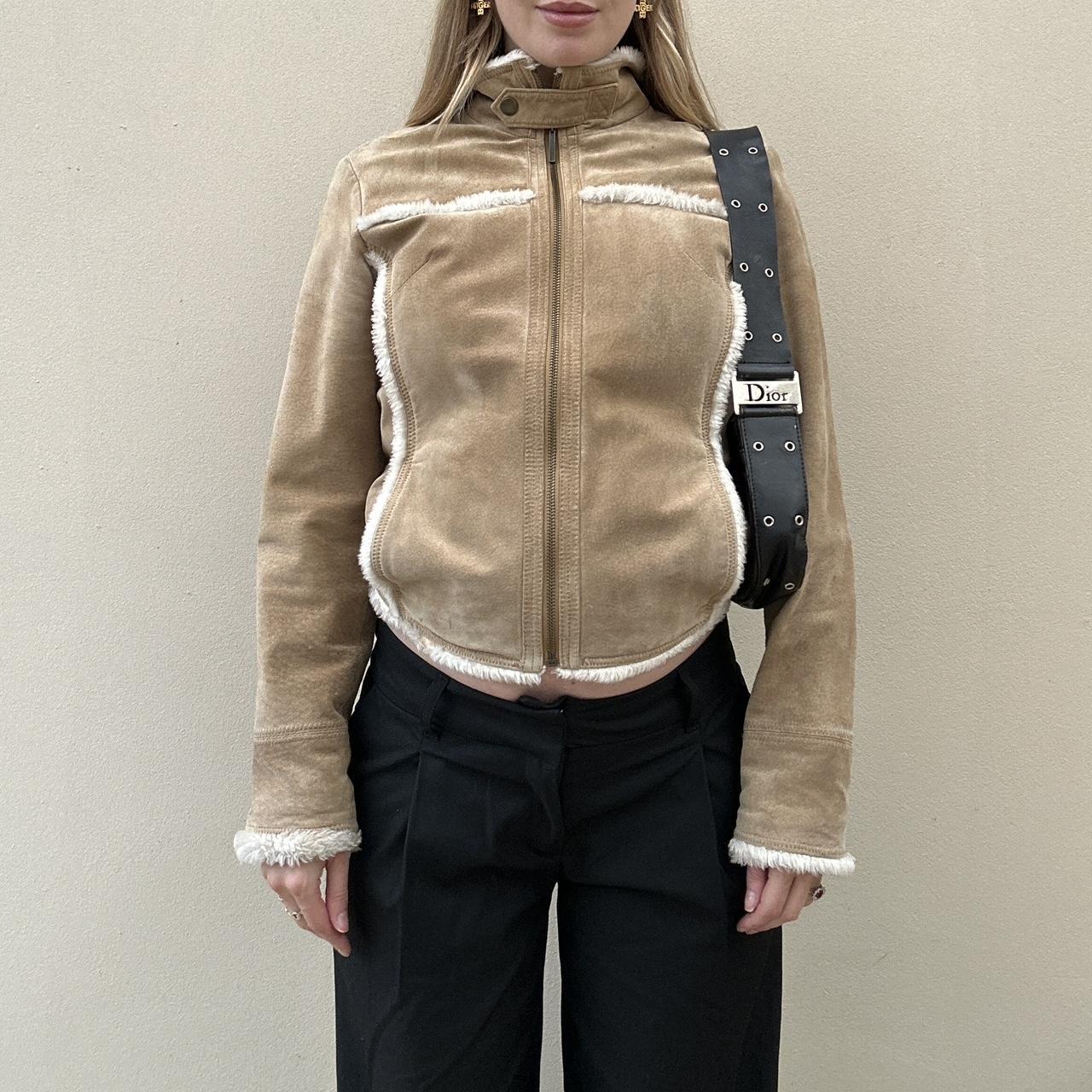 Vintage suede & Sherpa biker jacket