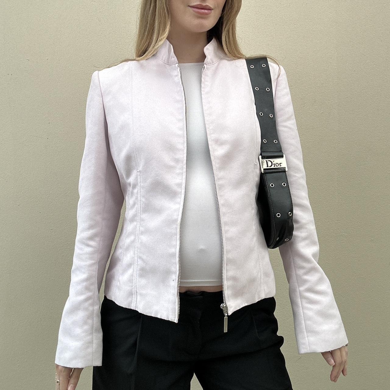 Faux suede pale pink jacket