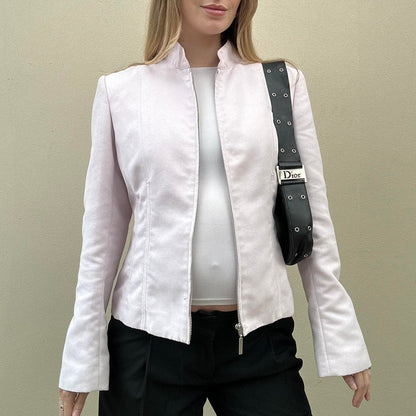 Faux suede pale pink jacket