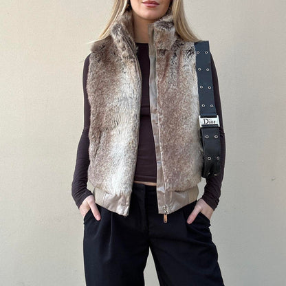 Vintage faux fur gilet