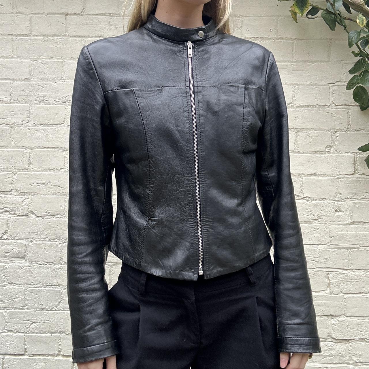 Vintage 00s leather biker jacket