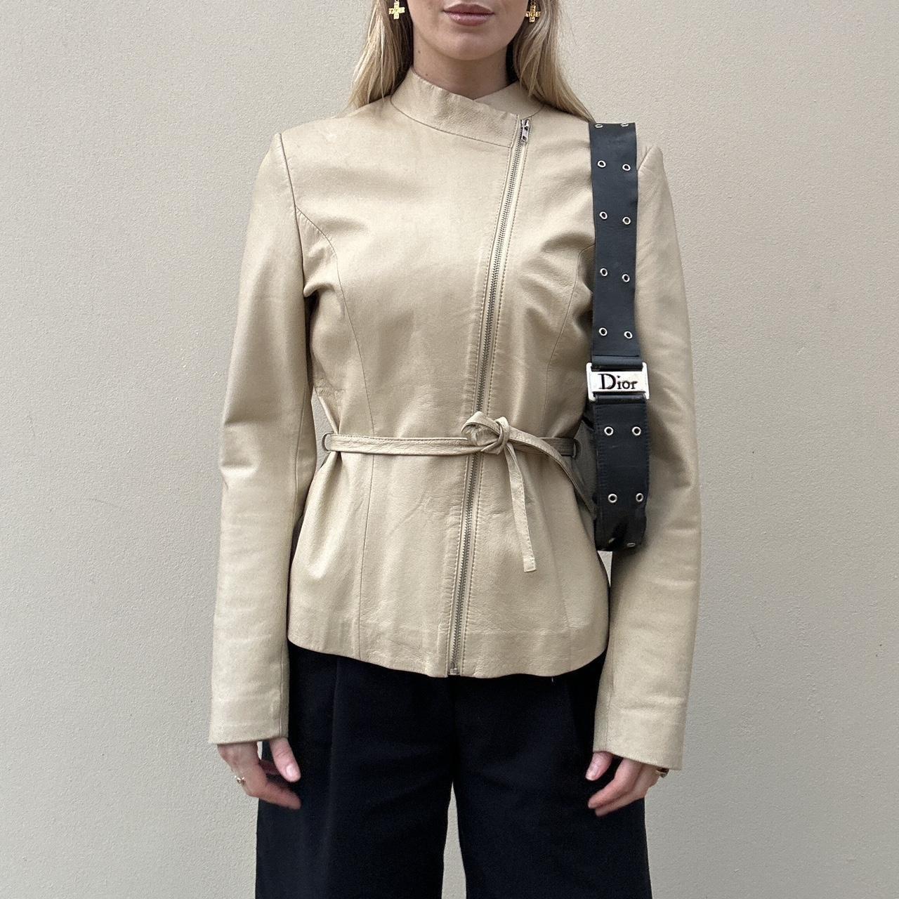 Vintage 00s leather asymmetric jacket