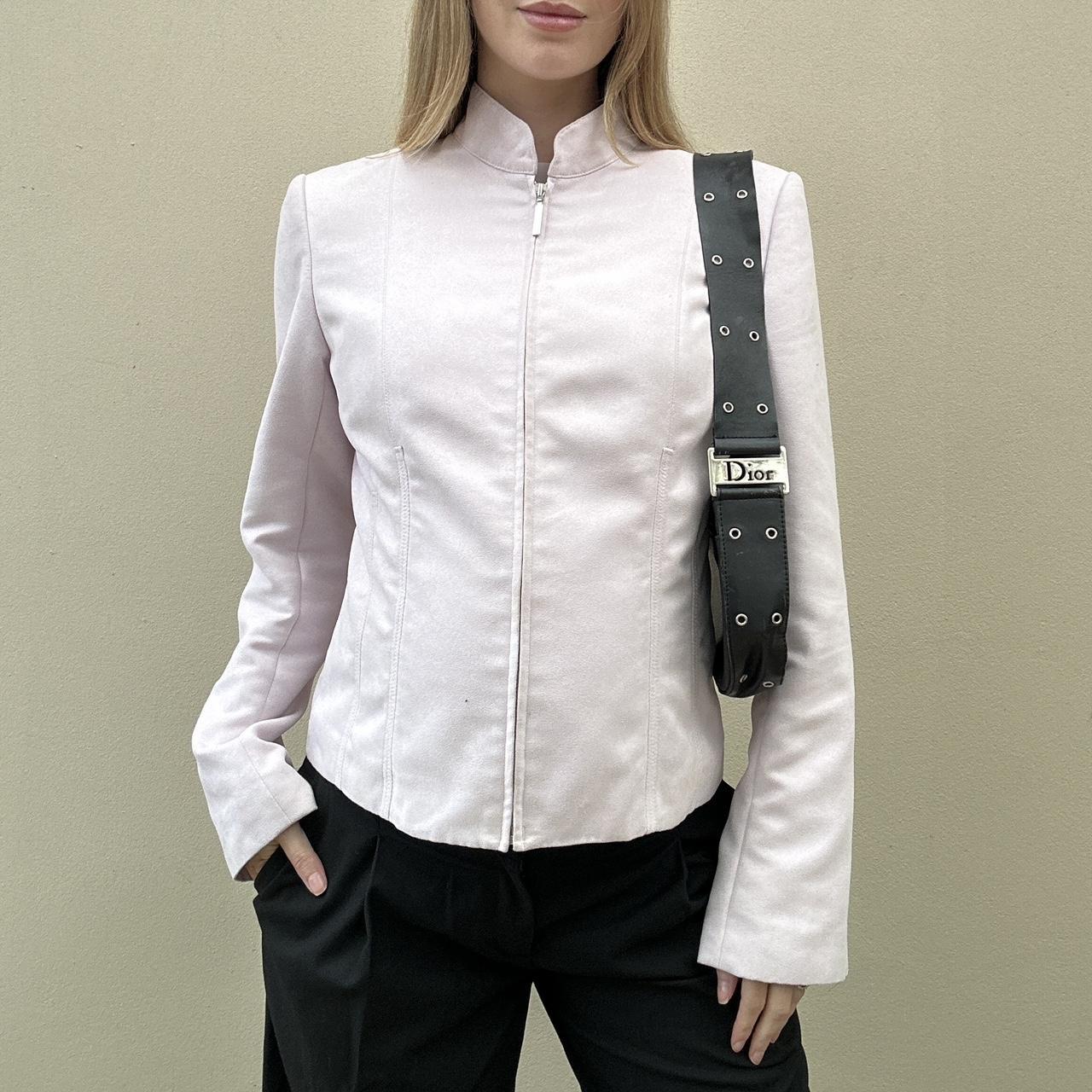 Faux suede pale pink jacket