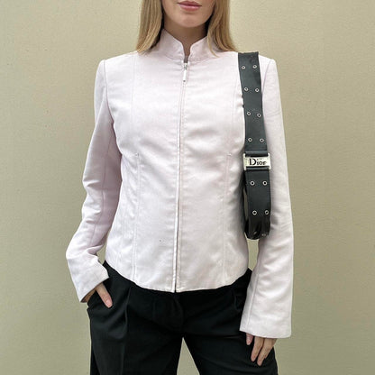 Faux suede pale pink jacket