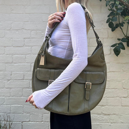 Vintage 00s olive green shoulder bag