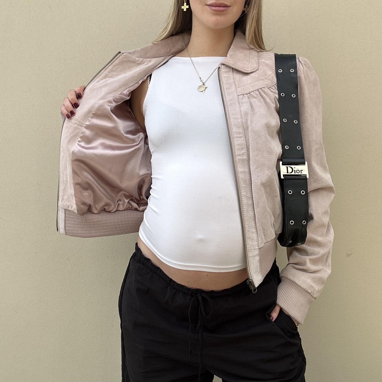 Vintage dusty pink suede jacket