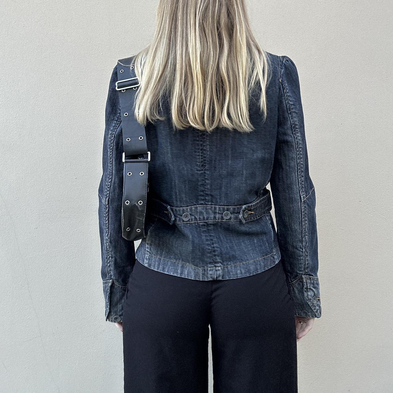 Vintage 00s denim asymmetrical jacket