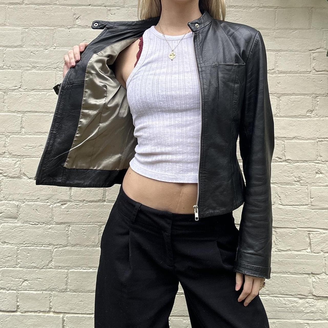 Vintage 00s leather biker jacket