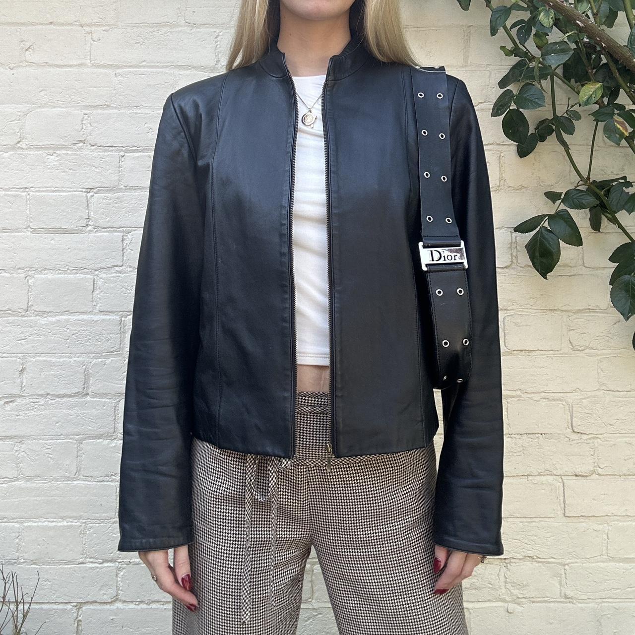 Vintage 00s black leather jacket