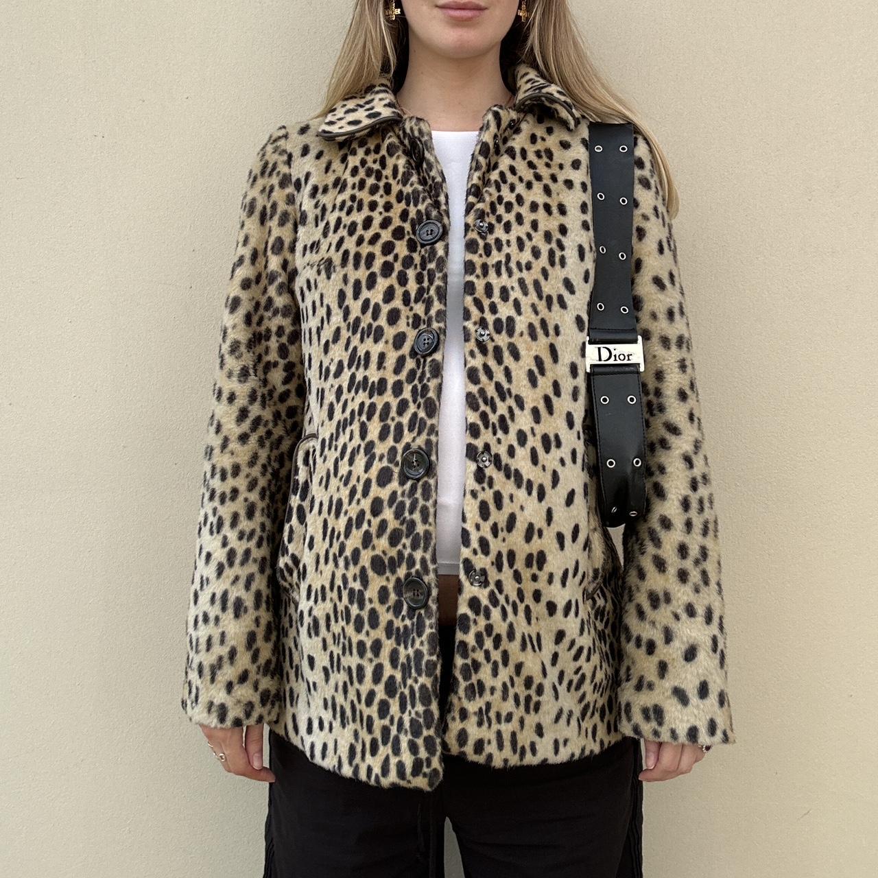Vintage 00s leopard coat