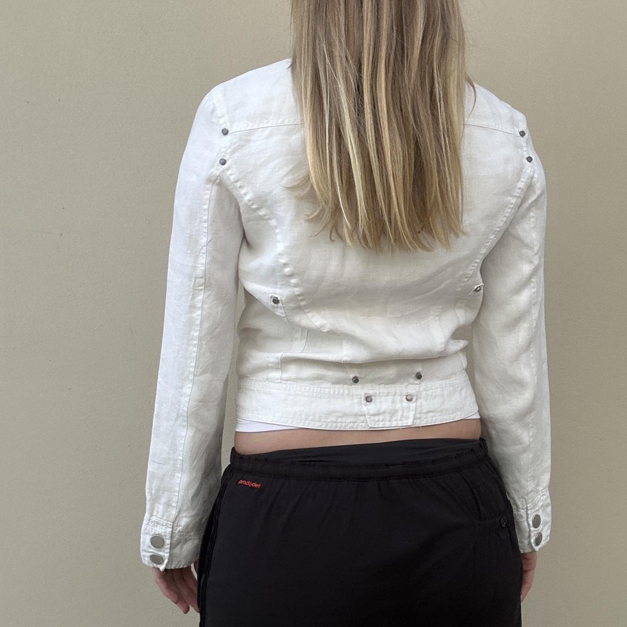 Vintage 00s linen biker jacket