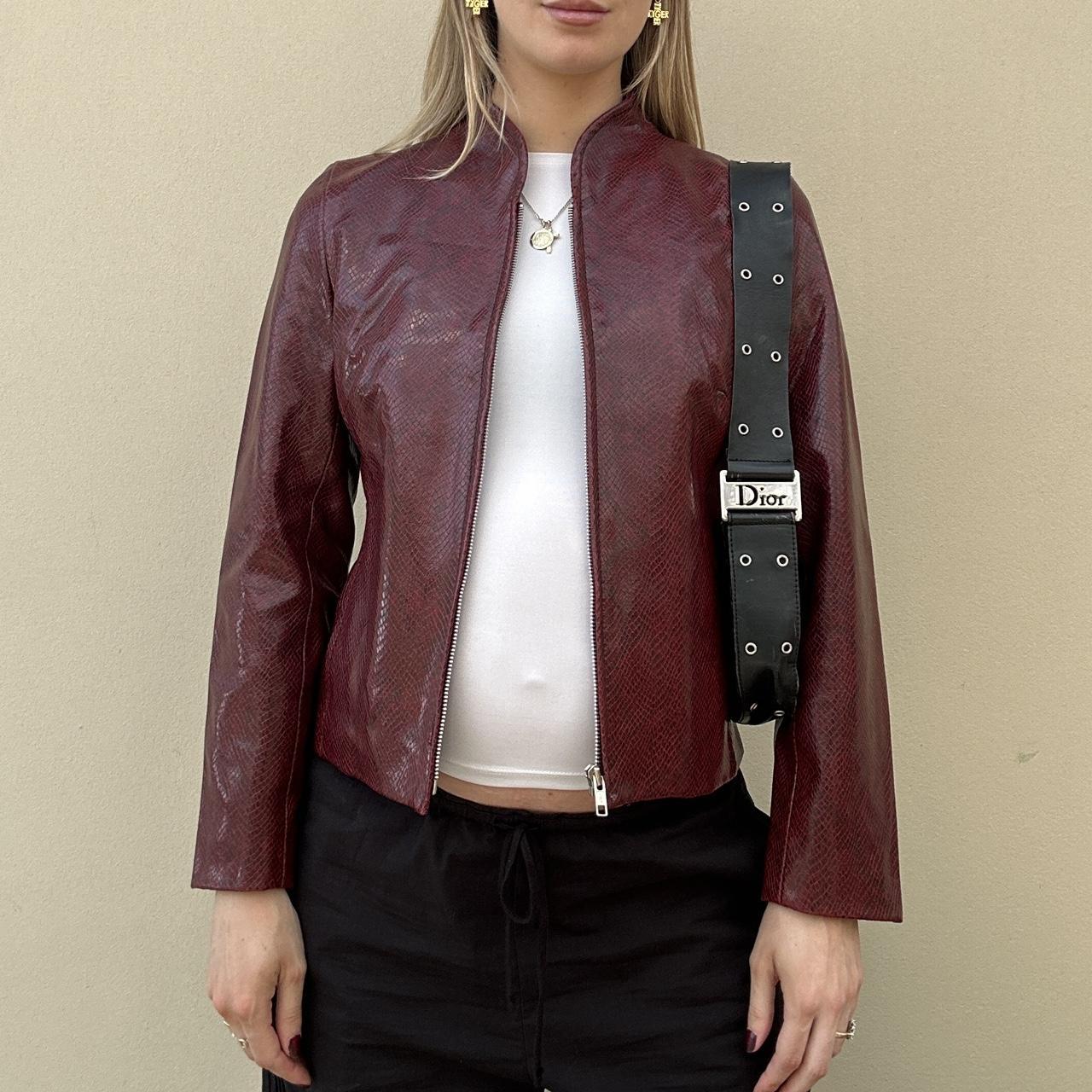 Vintage 00s burgundy snake jacket