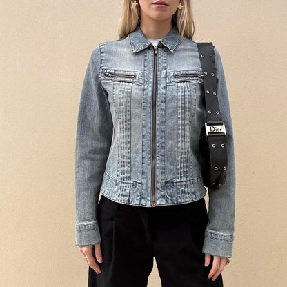 Vintage 00s denim zip jacket