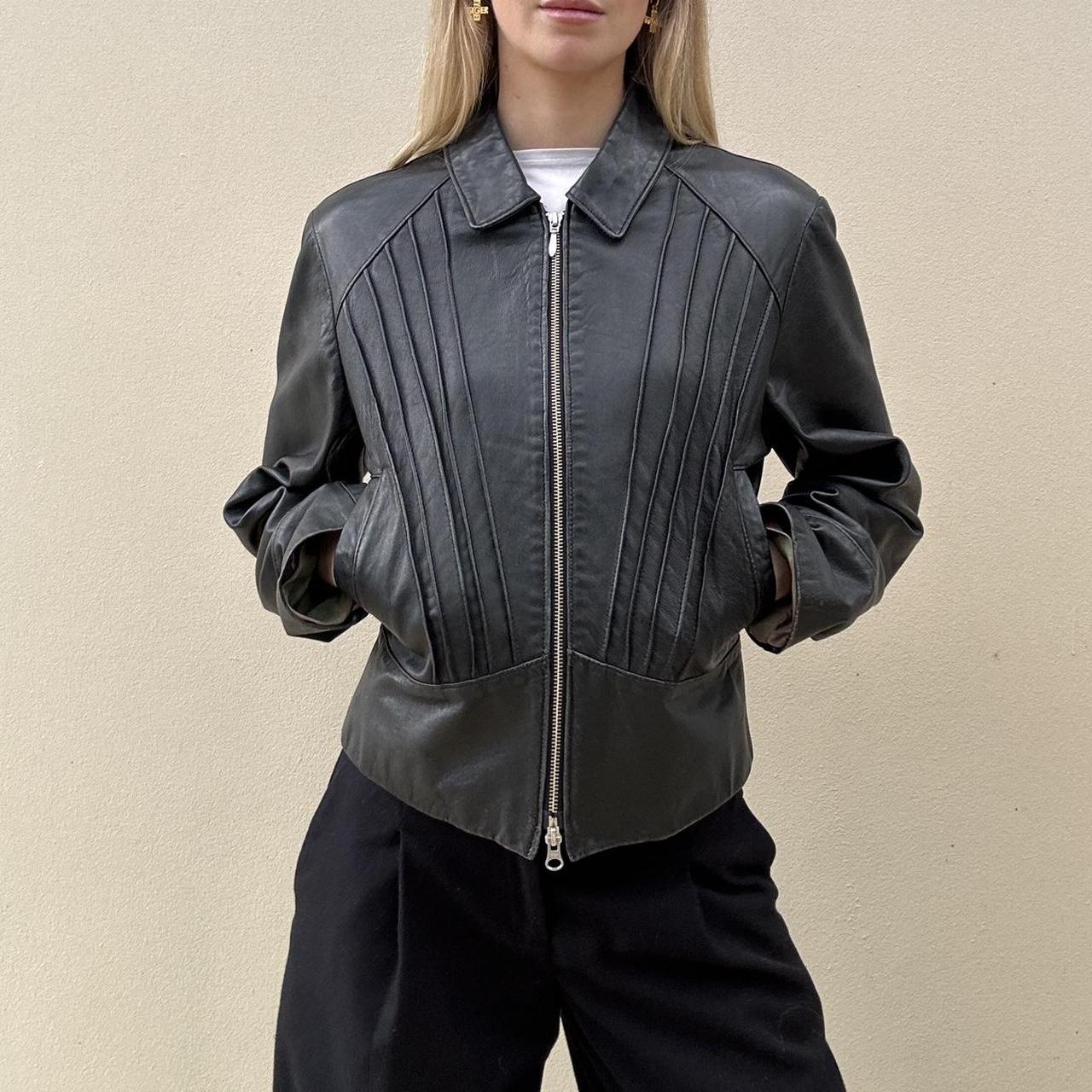 Vintage 00s black leather jacket