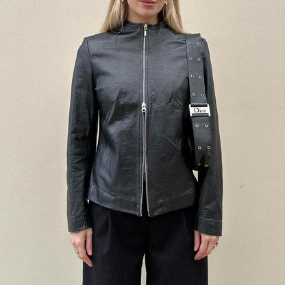 Vintage 00s leather dual zip jacket