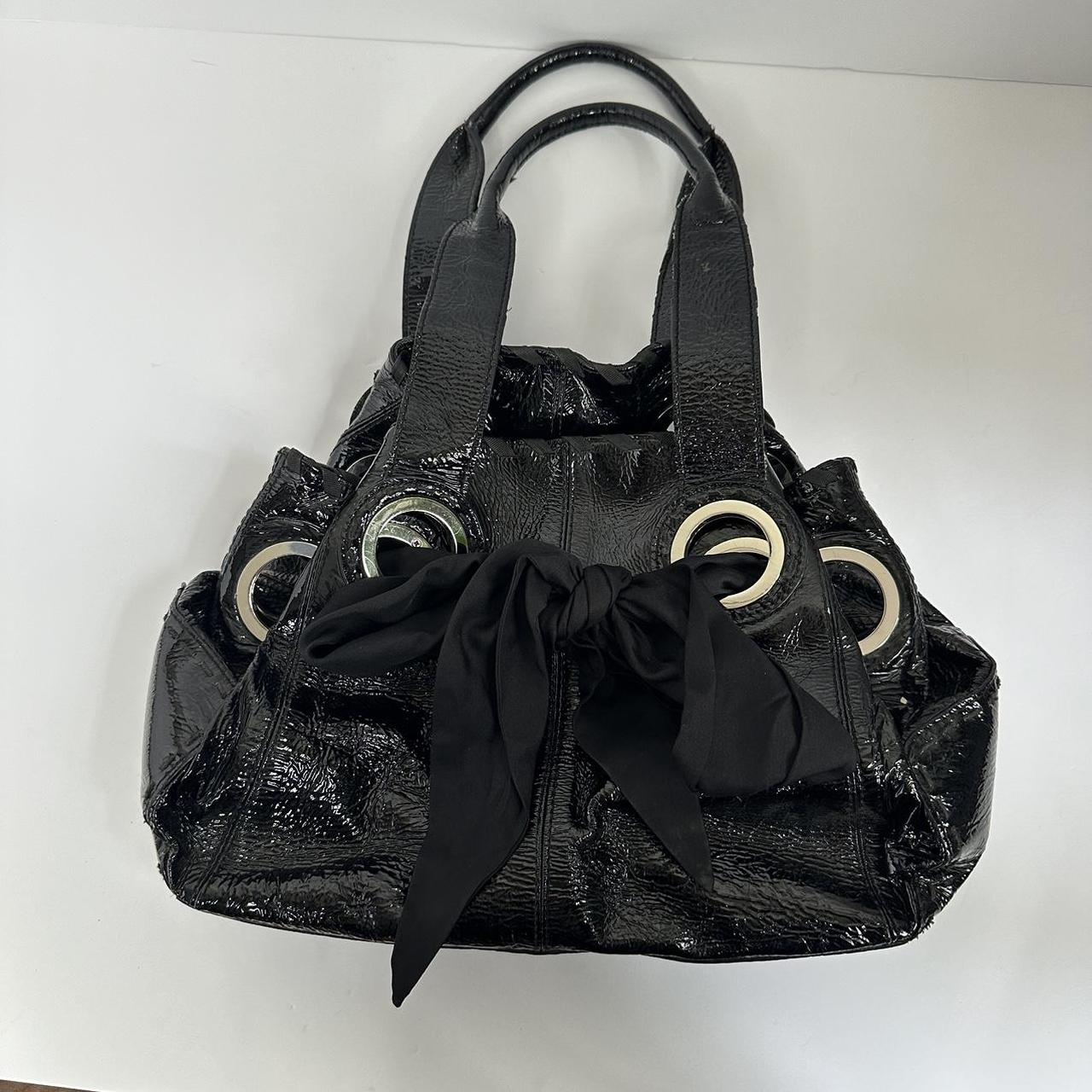 Patent leather handbag