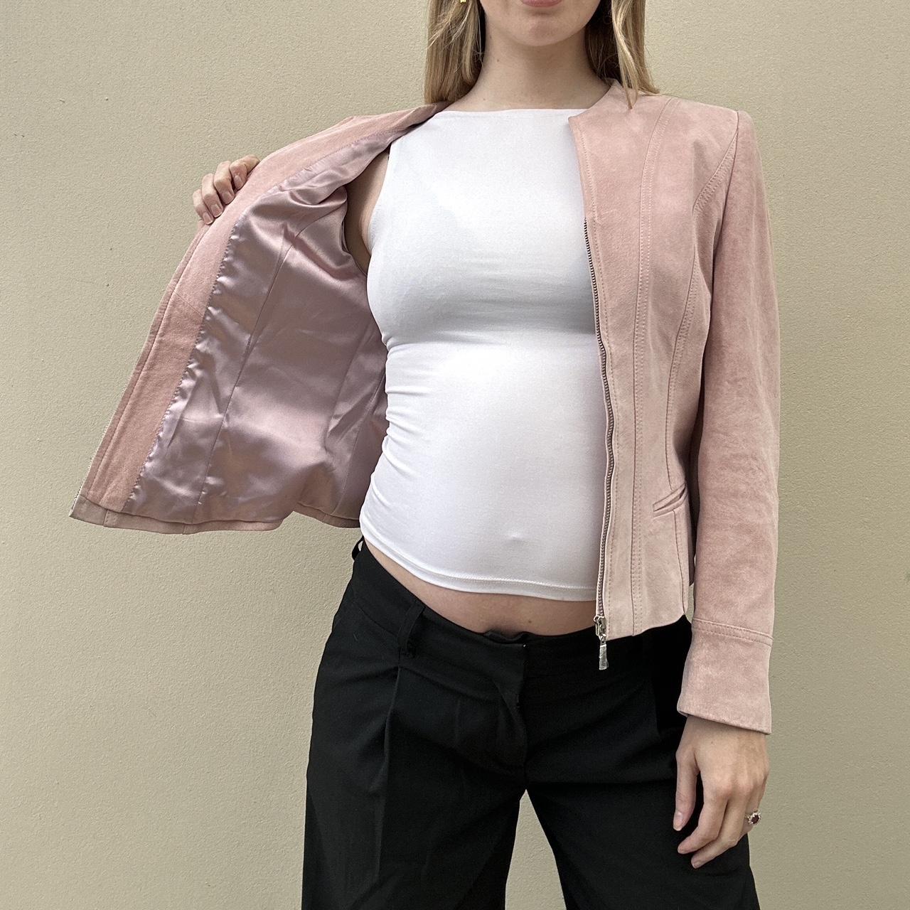 Vintage 00s pink suede jacket