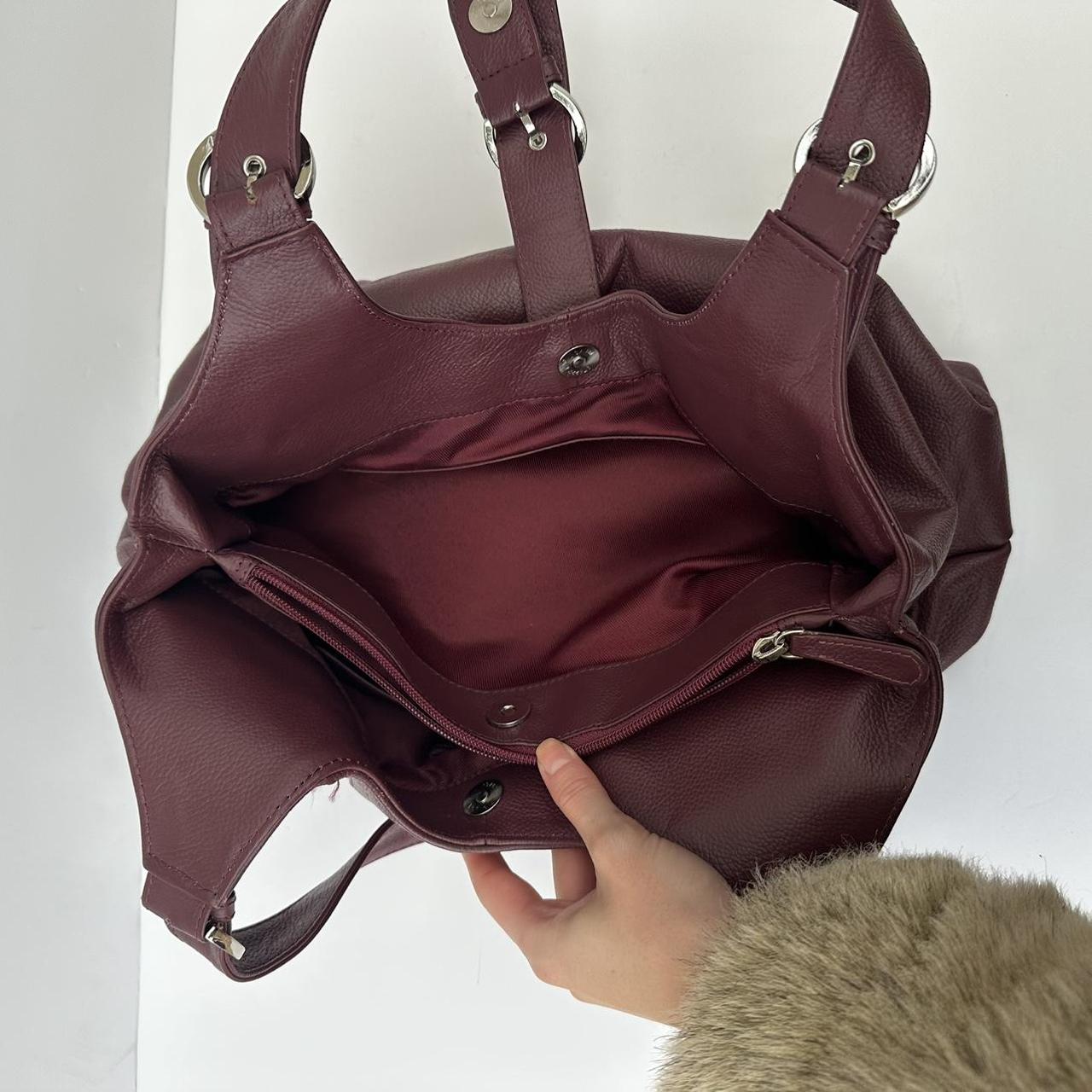 Vintage burgundy leather bag