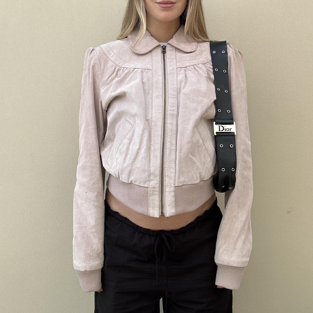 Vintage dusty pink suede jacket