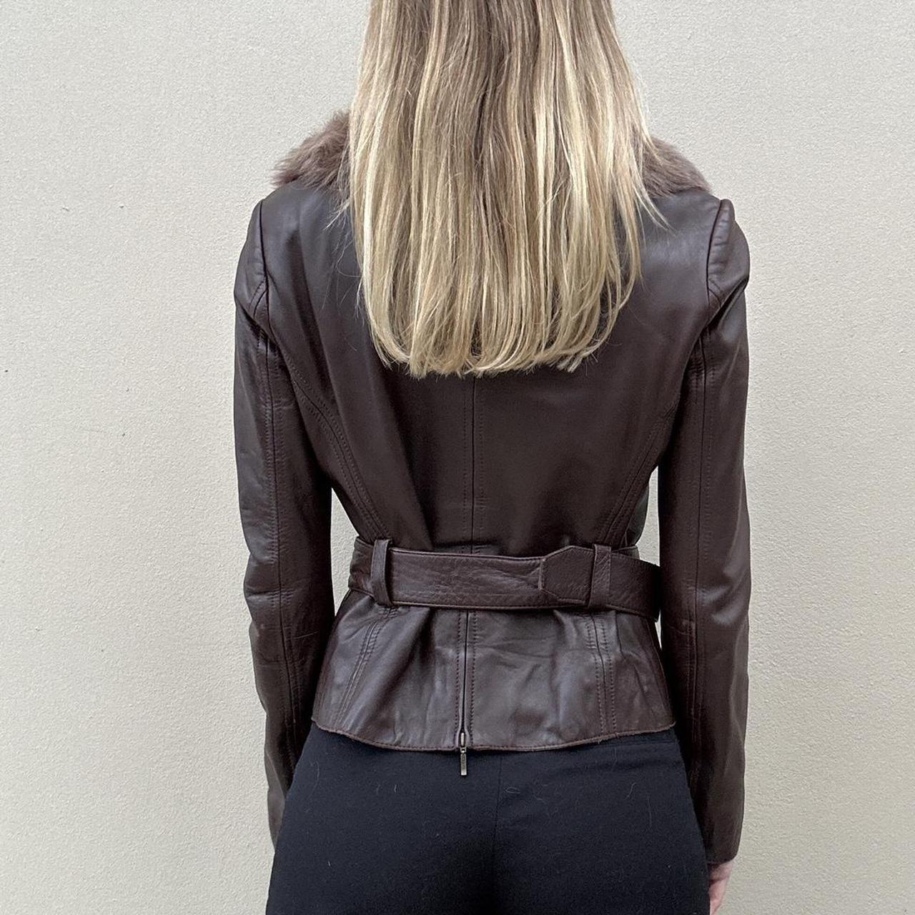 Vintage 00s brown leather jacket