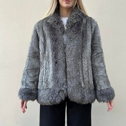 Vintage 00s faux fur coat