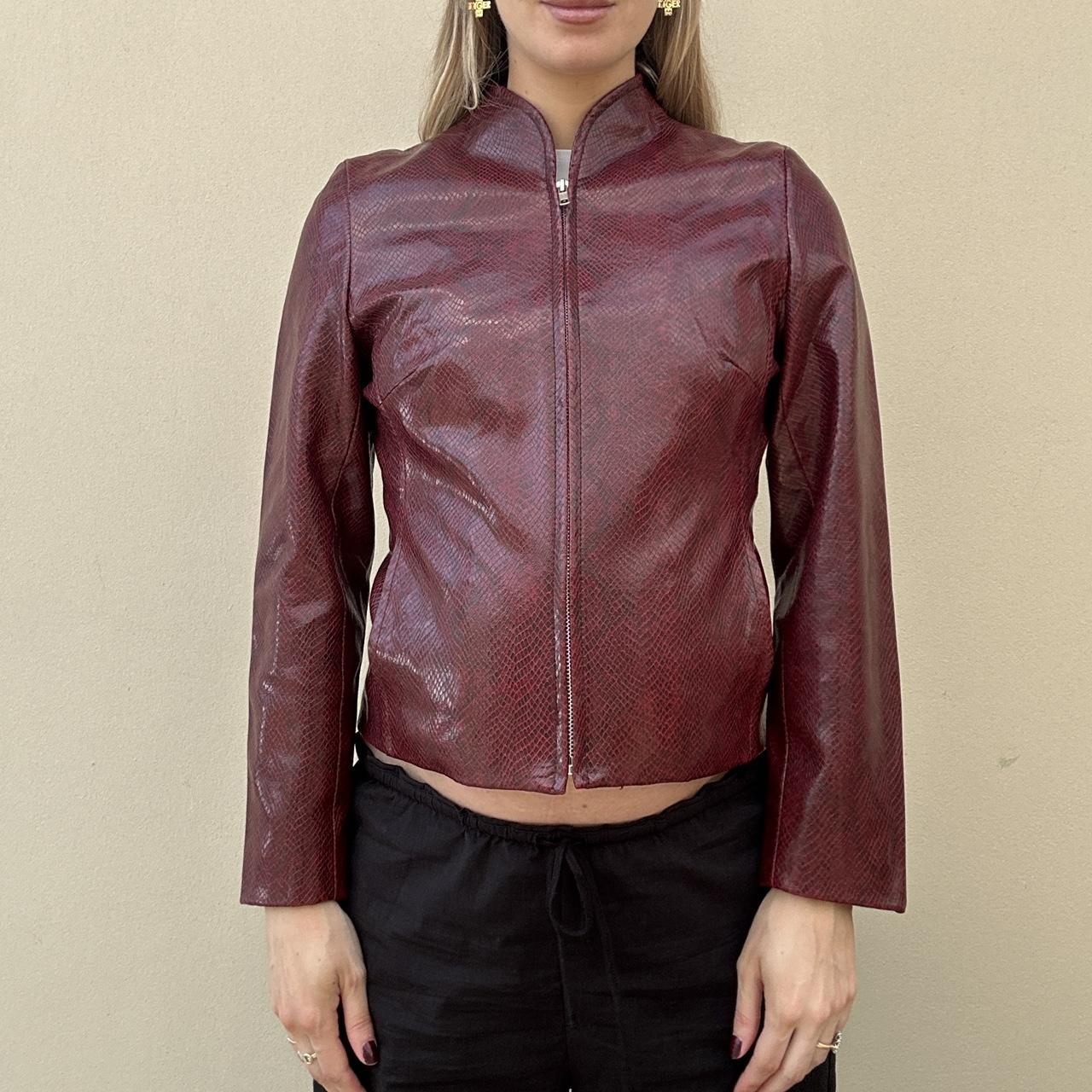 Vintage 00s burgundy snake jacket