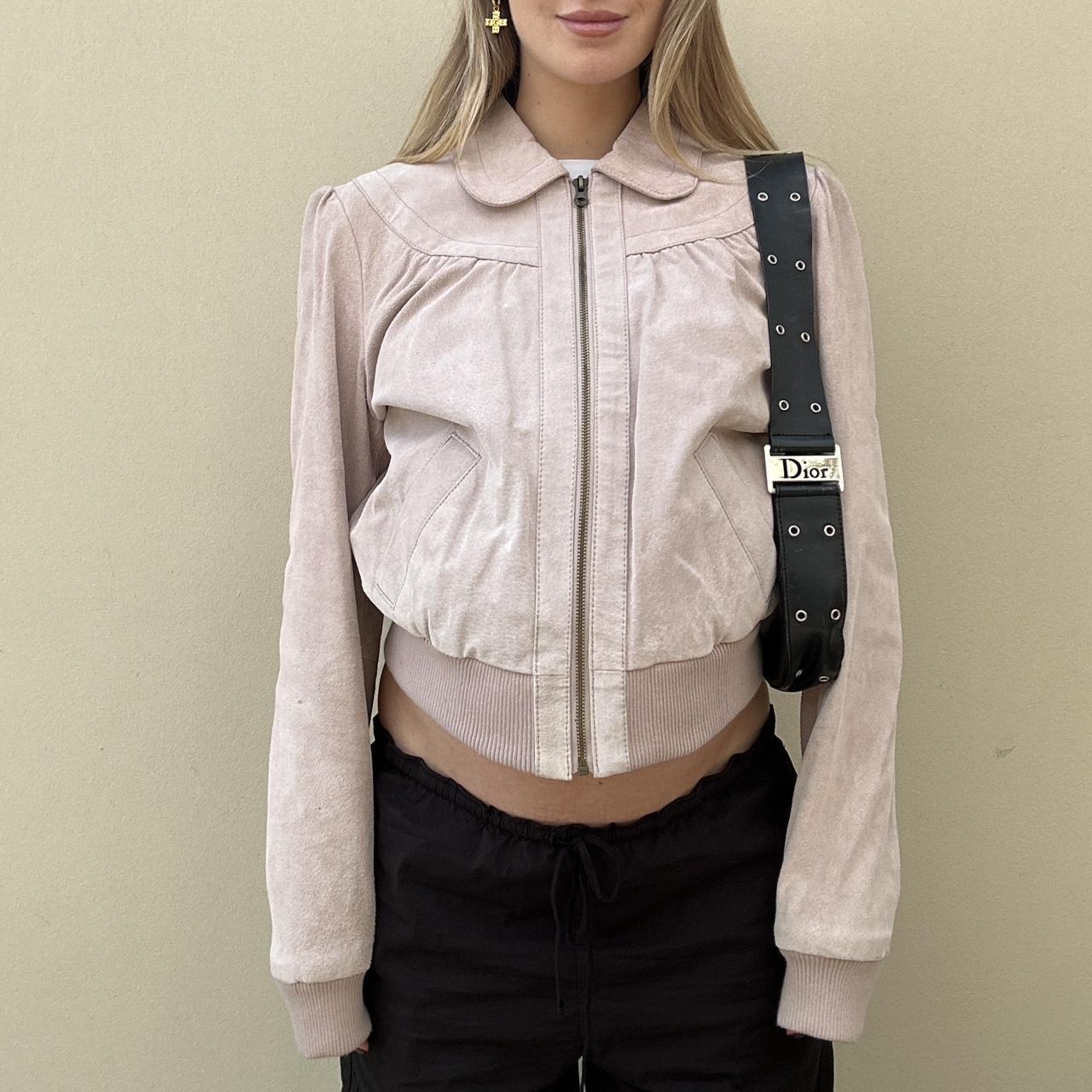Vintage dusty pink suede jacket