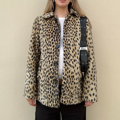 Vintage 00s leopard coat