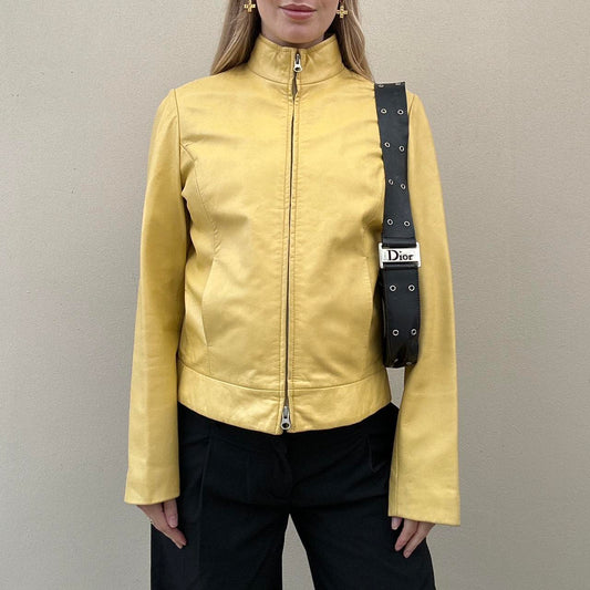 Vintage yellow leather jacket