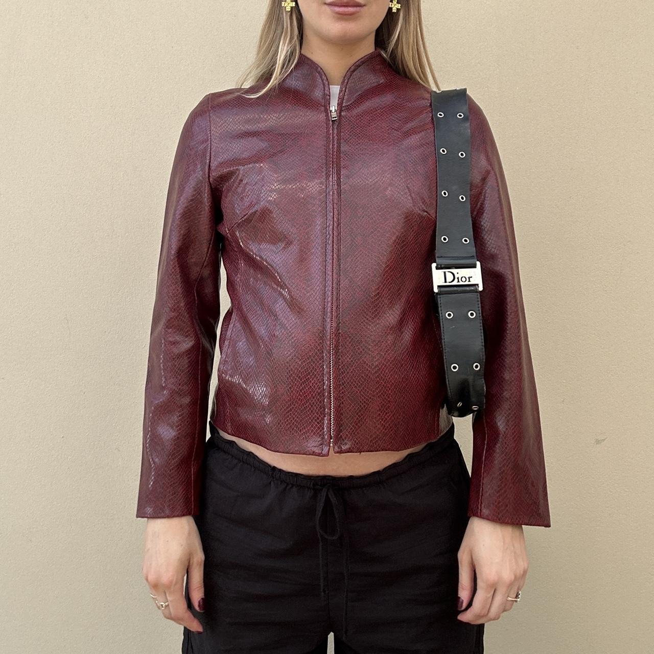Vintage 00s burgundy snake jacket