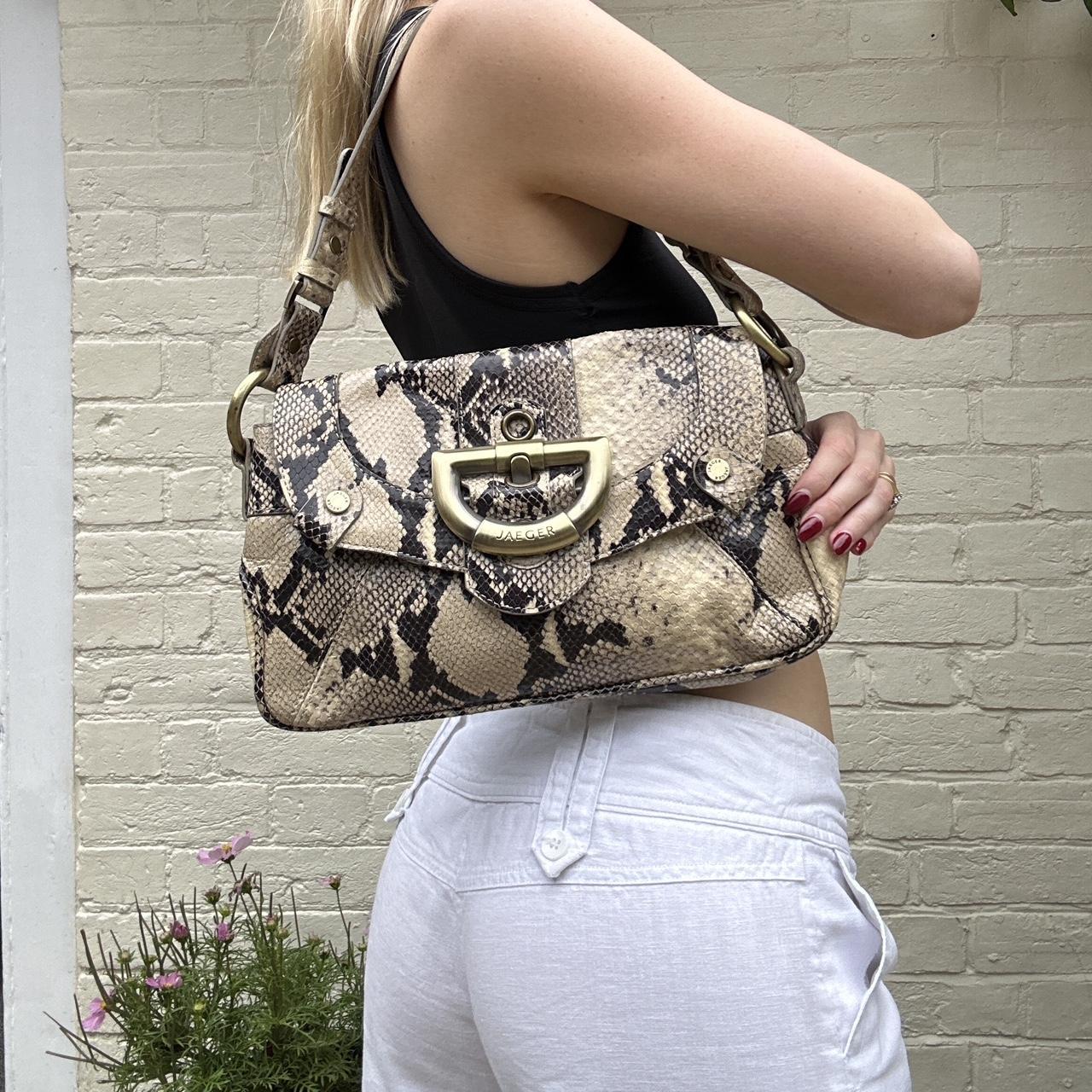 Vintage 00s jaeger snake handbag