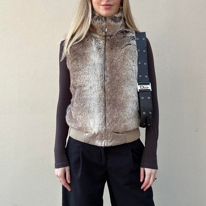 Vintage faux fur gilet