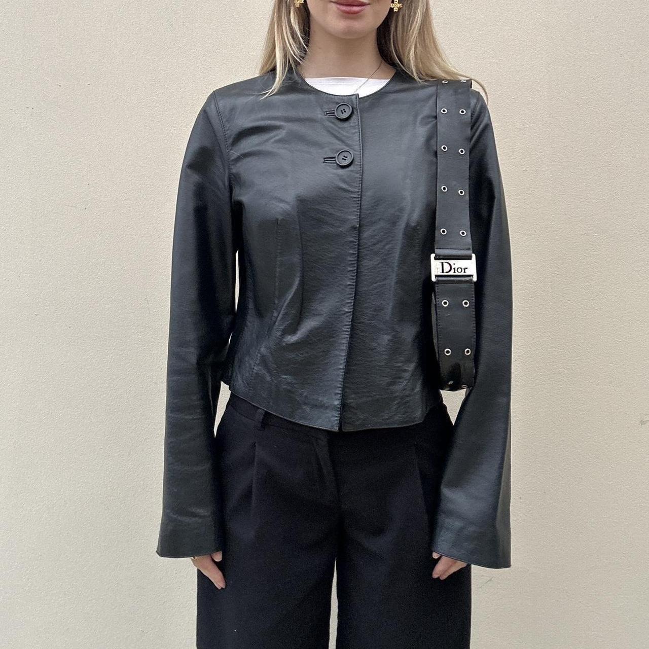 Vintage 00s collarless jacket