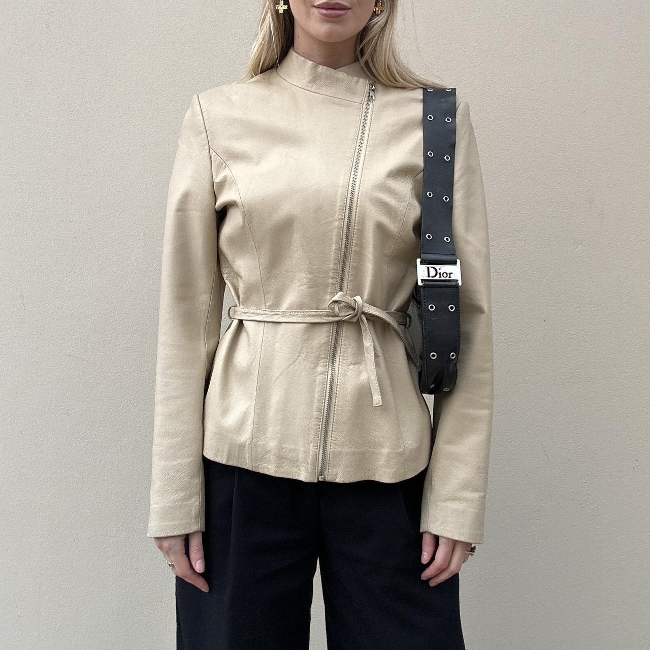 Vintage 00s leather asymmetric jacket