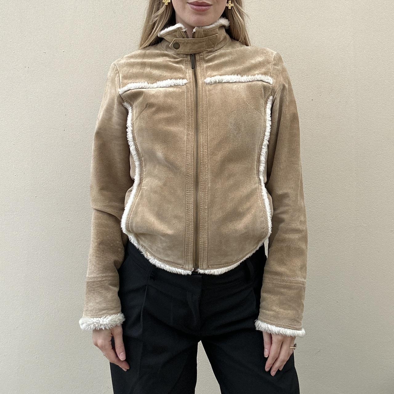 Vintage suede & Sherpa biker jacket