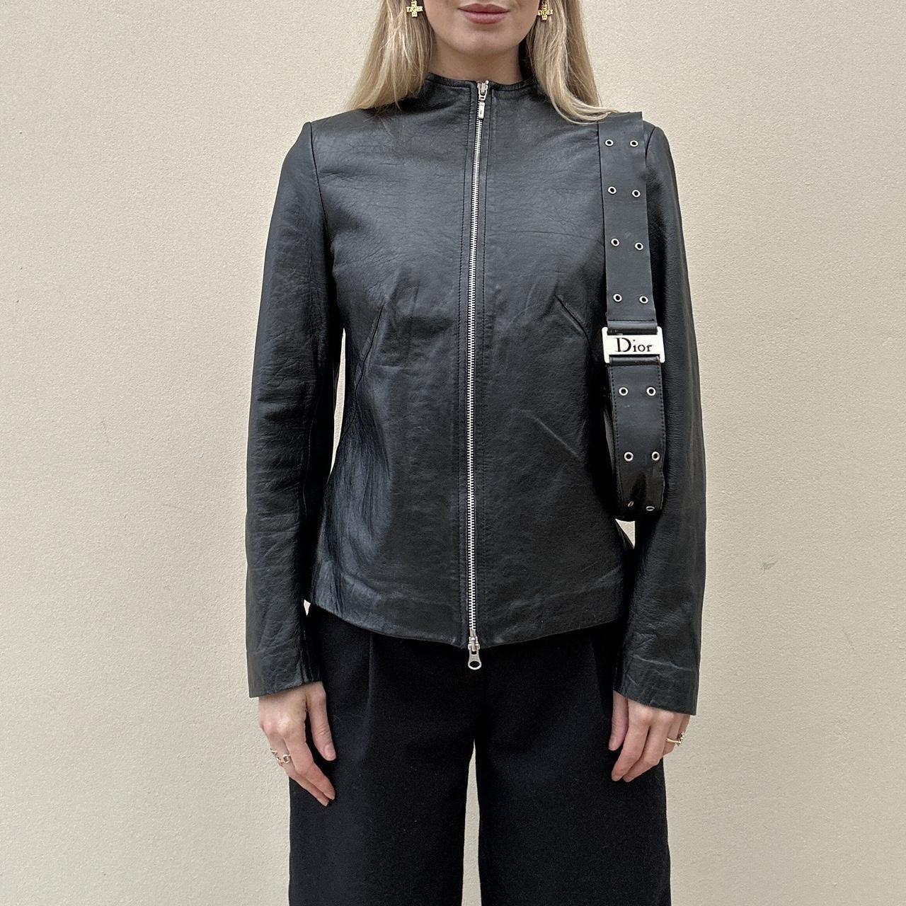 Vintage 00s leather dual zip jacket