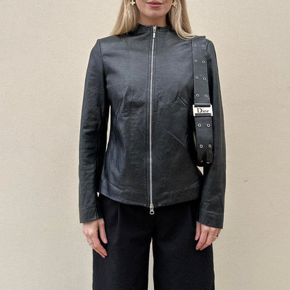 Vintage 00s leather dual zip jacket