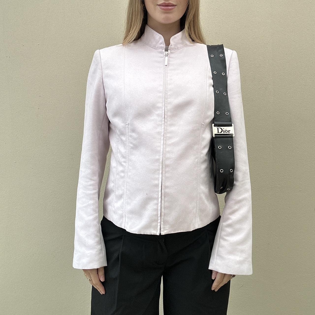 Faux suede pale pink jacket