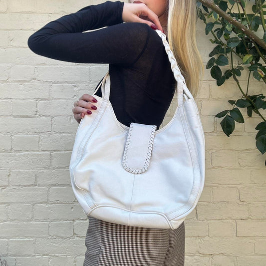 Vintage 00s white leather bag