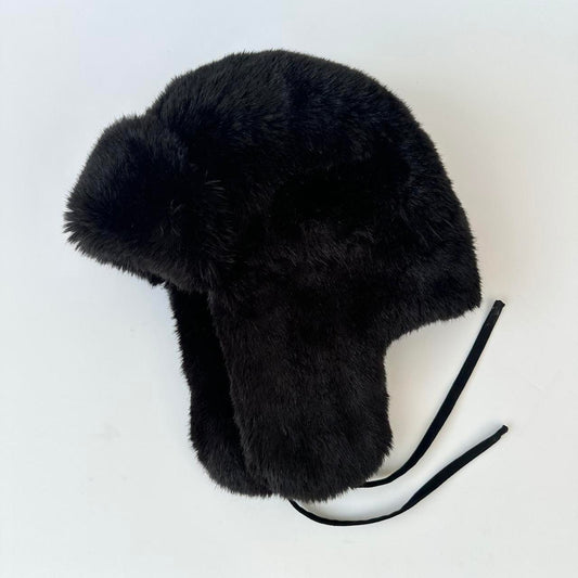 Vintage 00s fluffy trapper hat