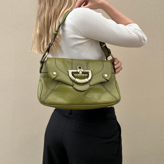 Vintage jaeger olive bag