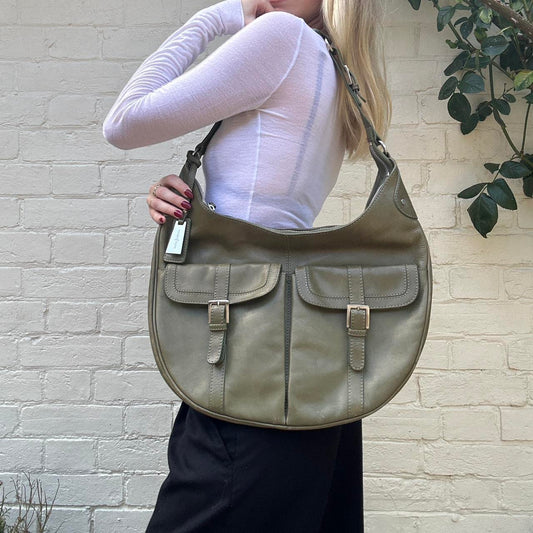 Vintage 00s olive green shoulder bag