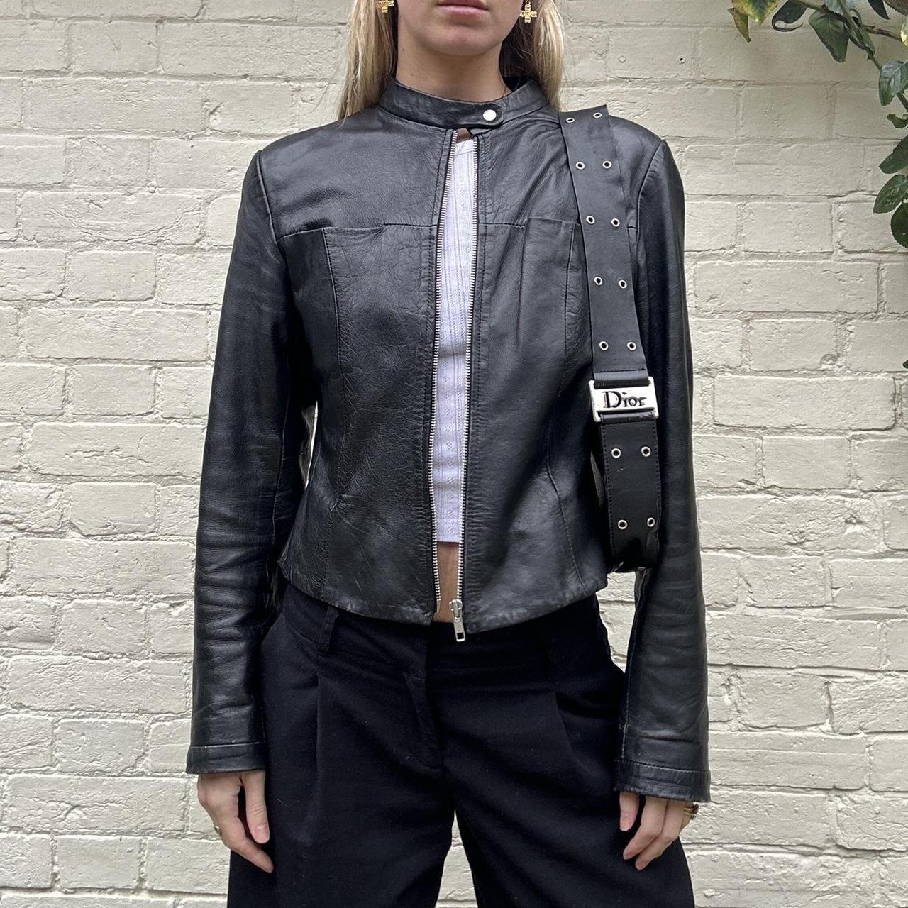 Vintage 00s leather biker jacket