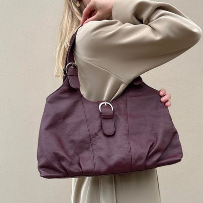 Vintage burgundy leather bag